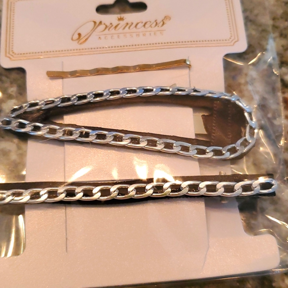 Princess Accessories Silver and Gold Hair Clips